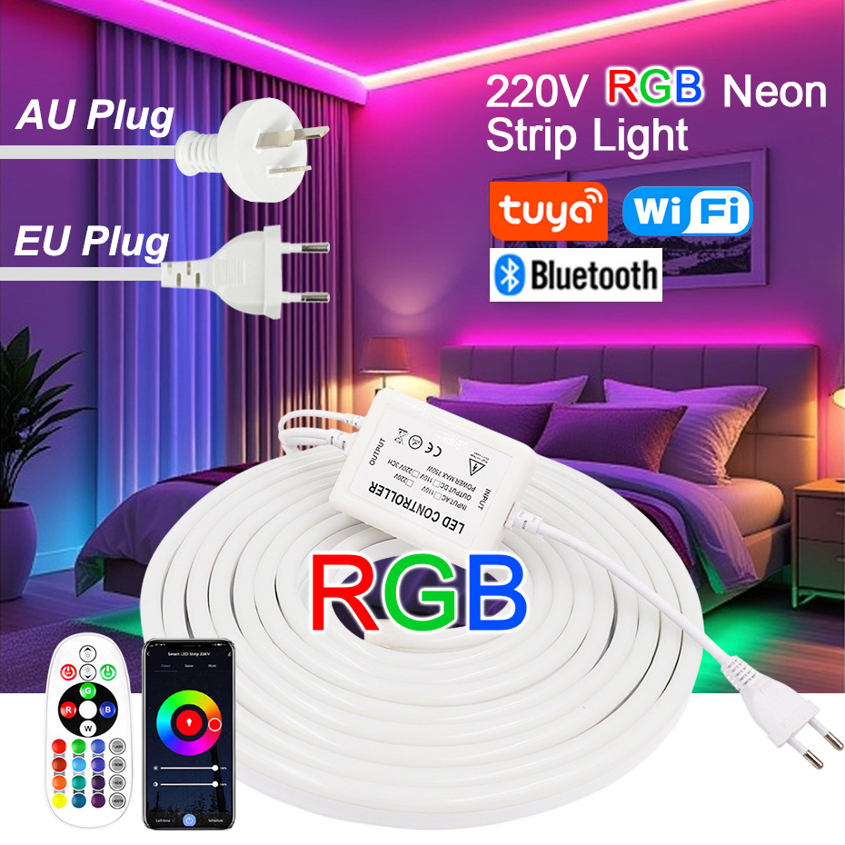 Power Strip Flat - Светодиодная неоновая лента RGB 220В с