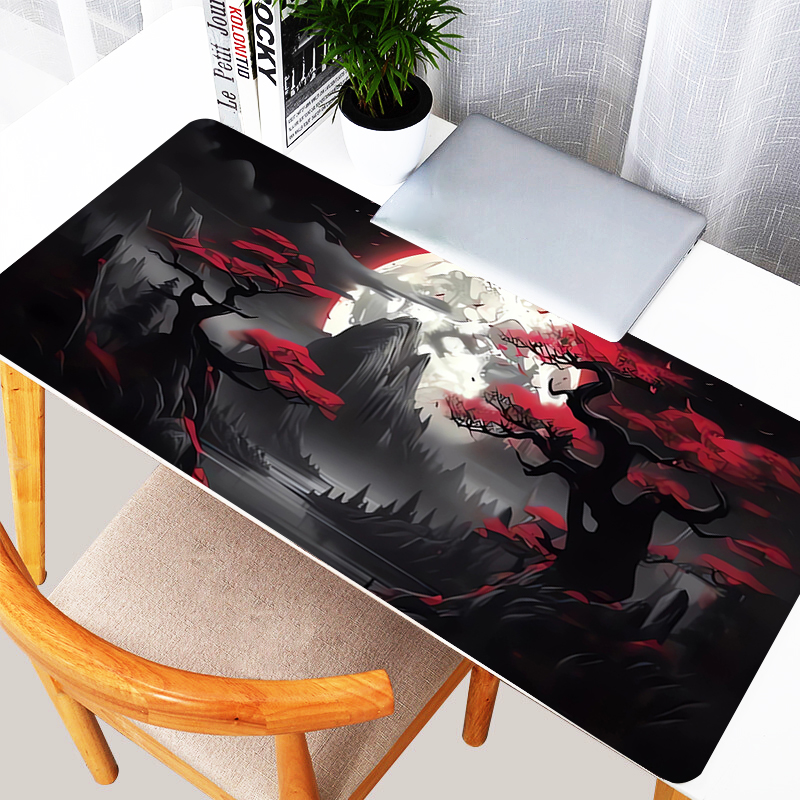 Desk Setup Red - Коврик для мыши, игровые аксессуары, ноутбук,