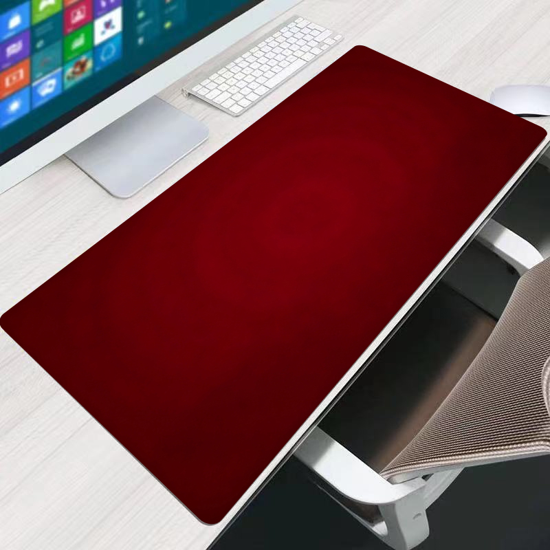 Desk Setup Red - Красный коврик для мыши, офисный удлиненный