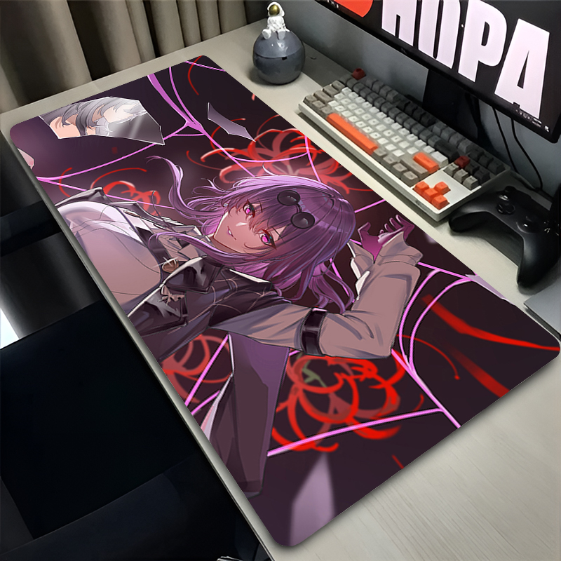 Desk Setup Red - Аниме-коврик для мыши XXL, игровой коврик