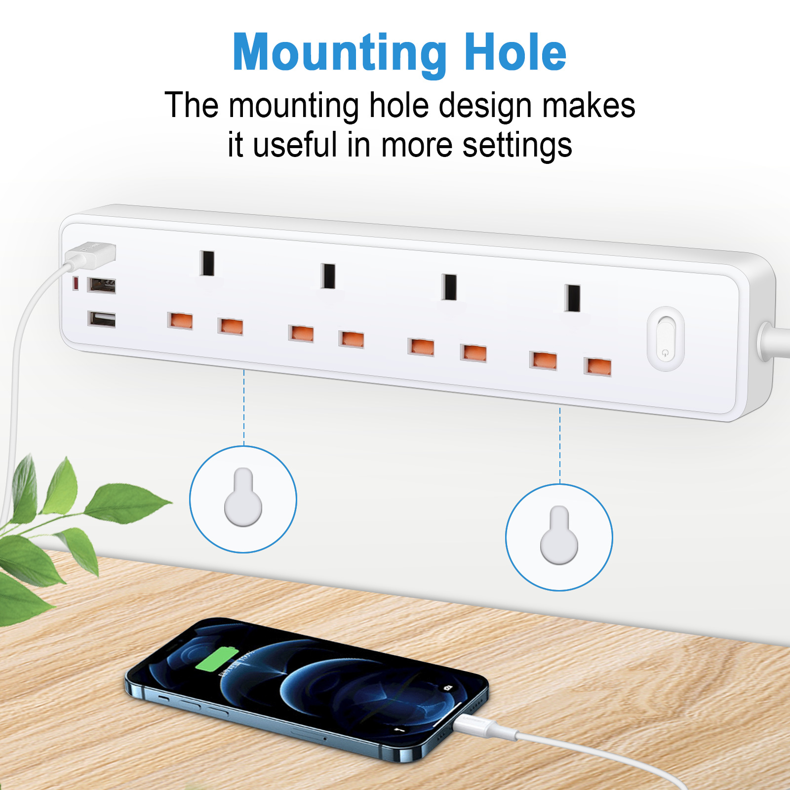 Электрическая розетка с удлини – обзор и цена Power Strip Flat