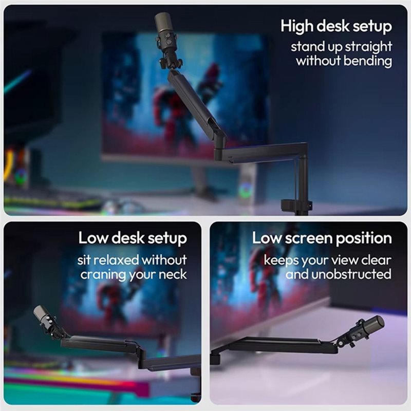 PHILE-ZJ05 Регулируемая микроф – обзор и цена Desk Setup With Mic