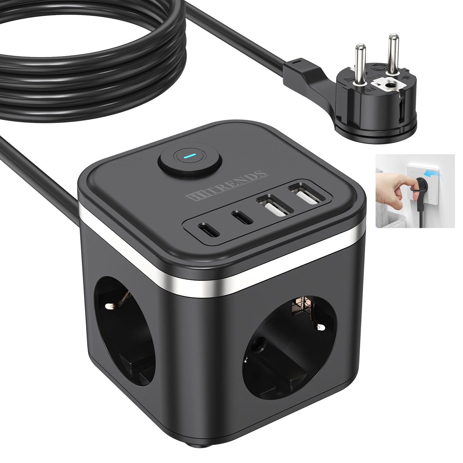 Плоская вилка европейского ста – обзор и цена Power Strip Flat