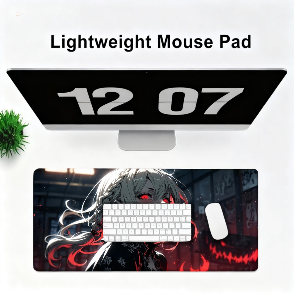 Аниме-девушка с красными пламе – обзор и цена Desk Setup Red