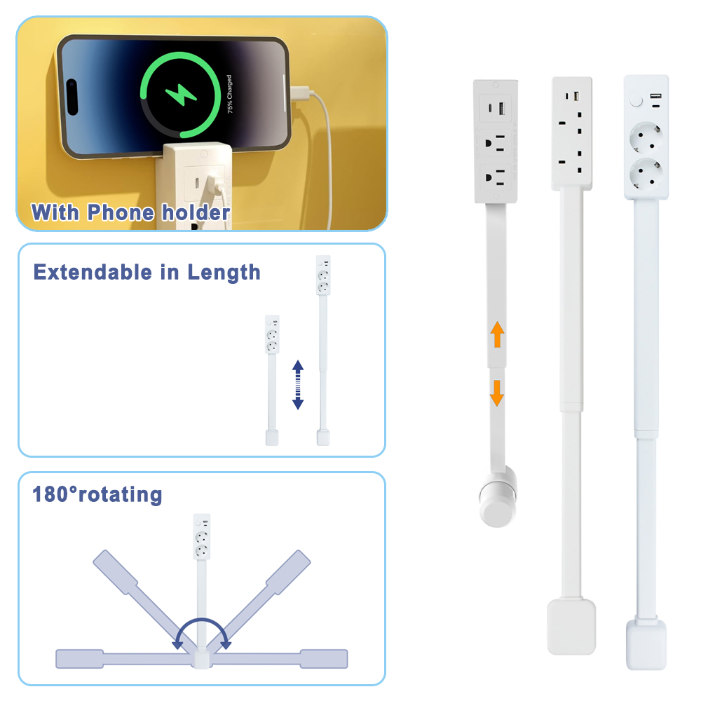 Электрическая розетка 360 ° Вр – обзор и цена Power Strip Flat