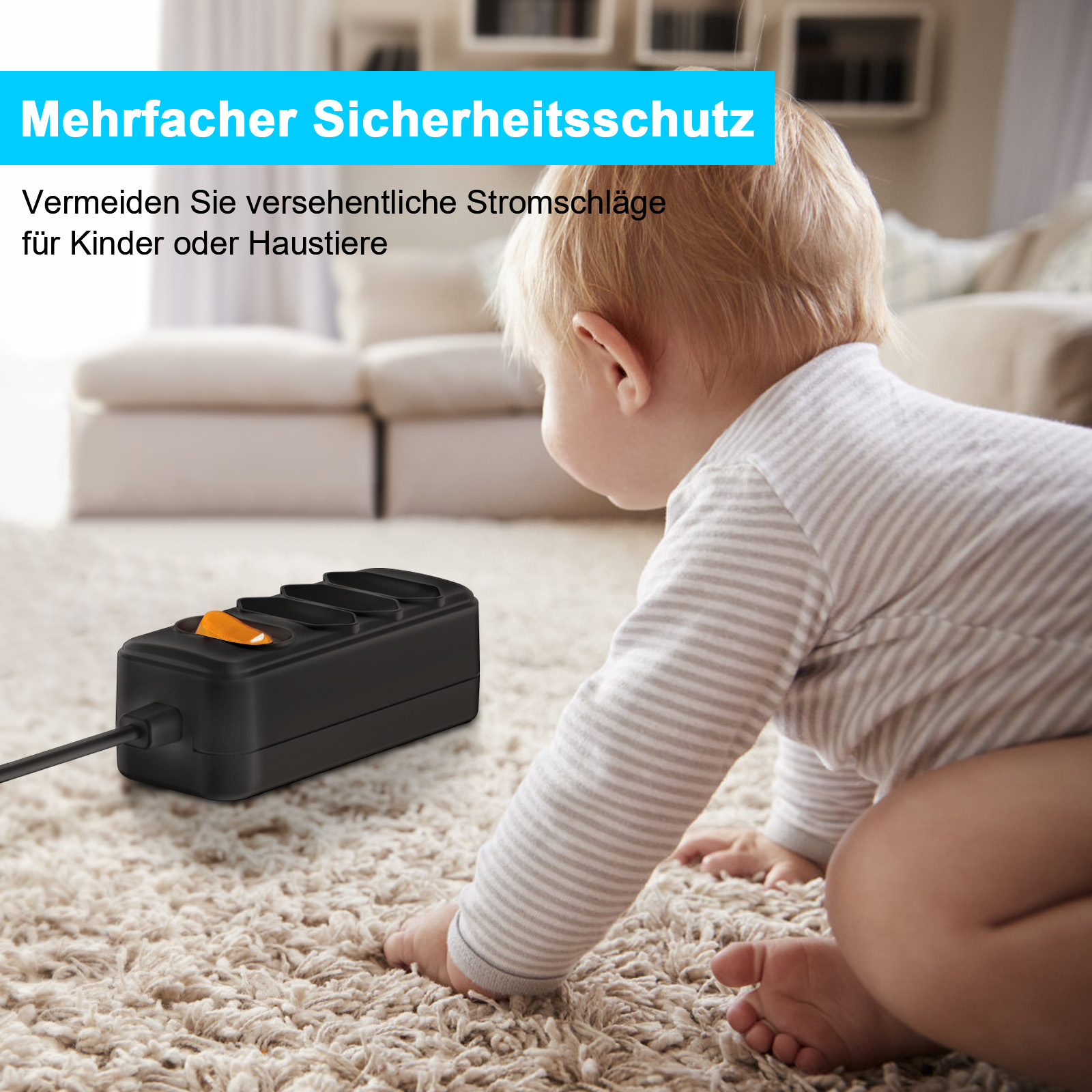 Европейская 2-контактная розет – обзор и цена Power Strip Flat