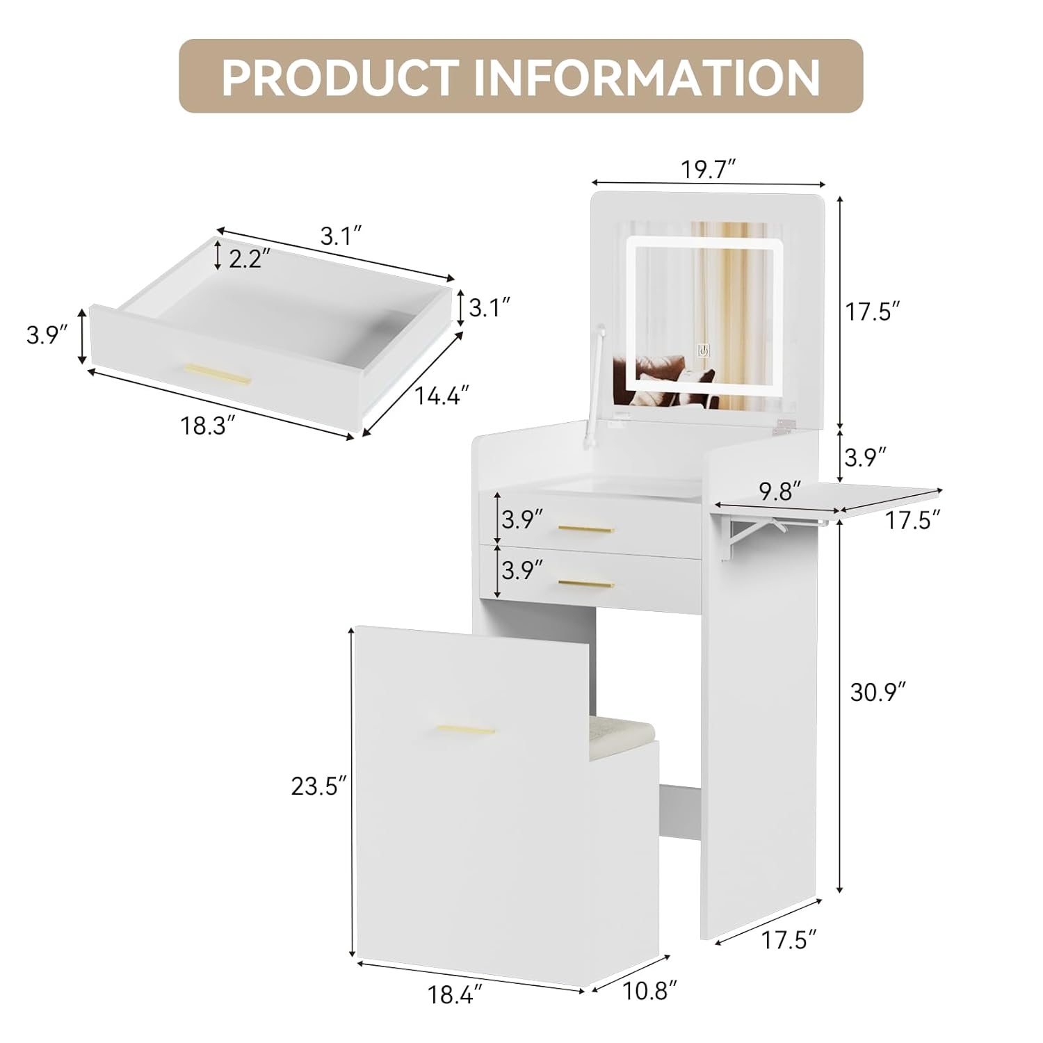 Маленький туалетный столик со  – обзор и цена Desk Setup In Small Bedroom