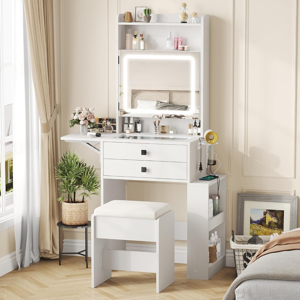 Маленький туалетный столик с 3 – обзор и цена Desk Setup In Small Bedroom