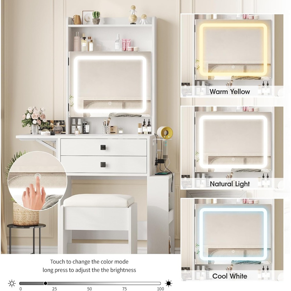 Маленький туалетный столик с 3 – обзор и цена Desk Setup In Small Bedroom
