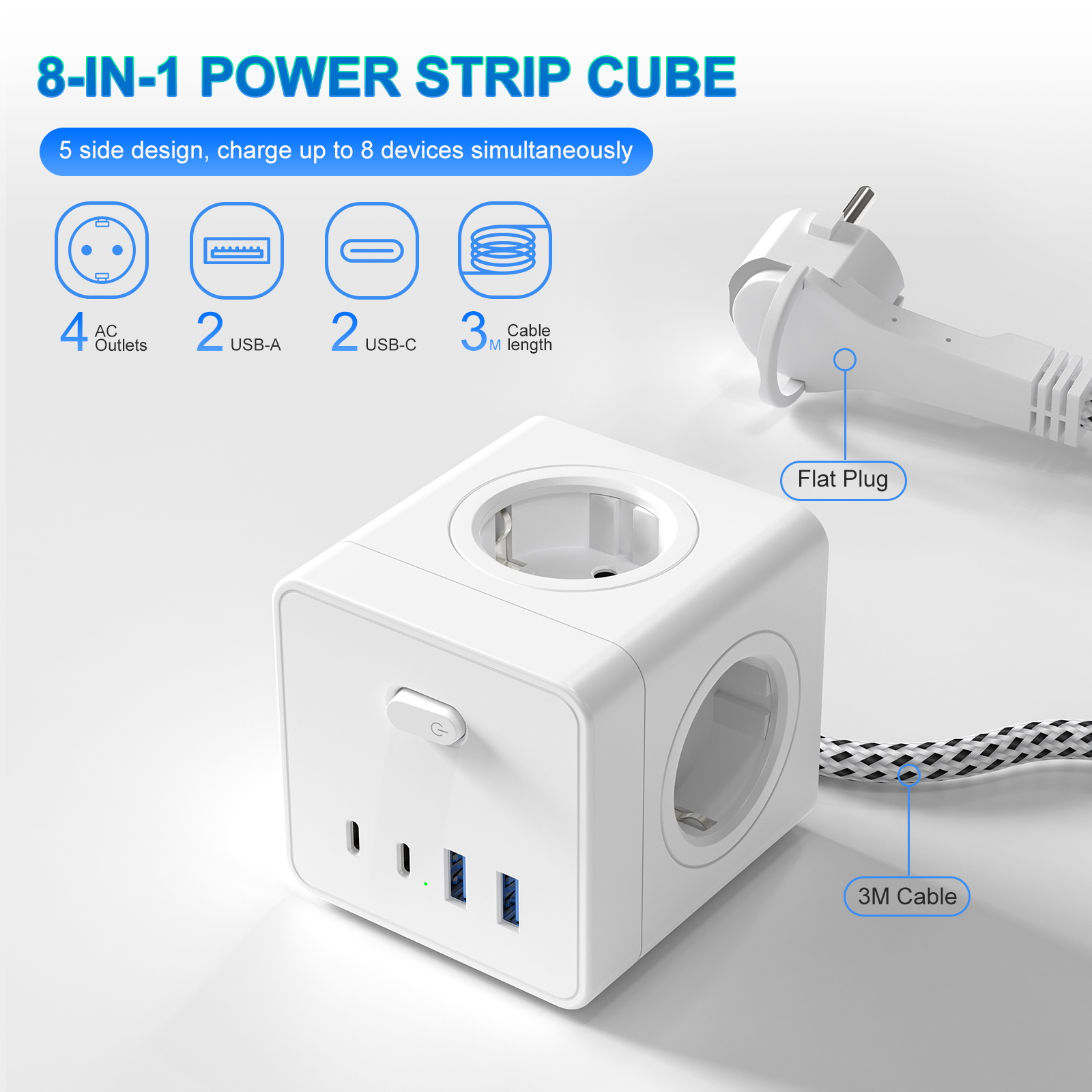 Универсальный сетевой фильтр H – обзор и цена Power Strip Flat
